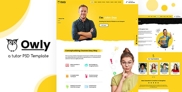 Owly | Tutor PSD Template