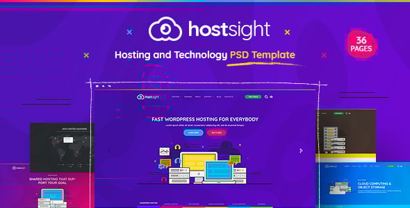 HostSite - Hosting and Technology Website PSD Template