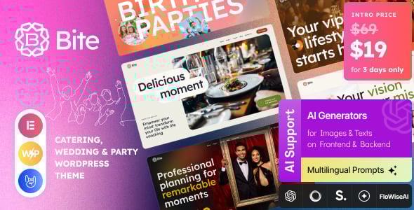 Bite — Catering, Wedding & Party WordPress Theme