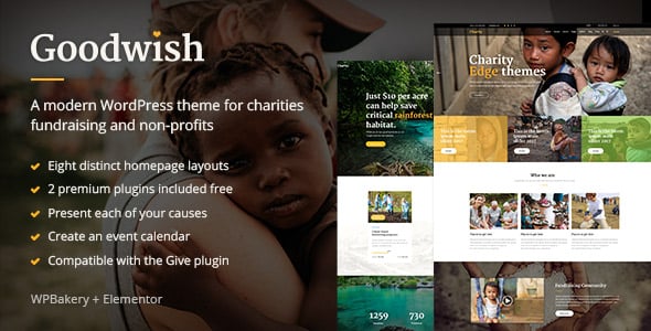 Goodwish - Charity & Nonprofit WordPress Theme