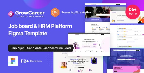GrowCareer - Job Board & HR Management Figma Template