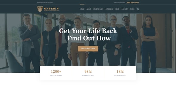 Grerbin- Law Firm and Attorney PSD Template