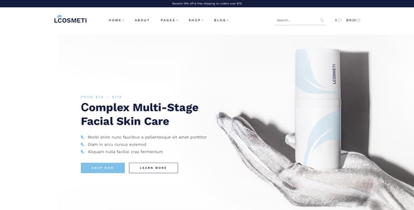 L'cosmeti – eCommerce Beauty Shop Template for XD