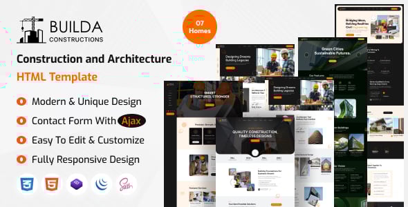 Builda - Construction Services & Architecture HTML Template