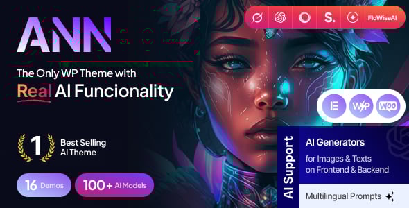 AI ANN - AI Generator & AI Agency WordPress Theme