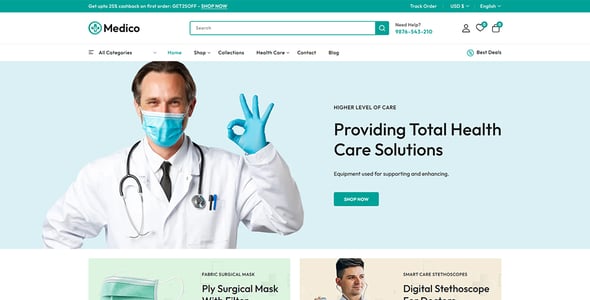 Medico - Medical and Healthcare Shopify 2.0 Responsive Theme