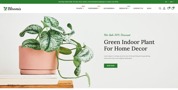 Bloomis - Plants & Nursery Store PrestaShop Responsive Theme