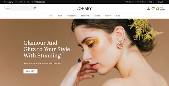 Johary - Handmade Jewelry Store Shopify 2.0 Responsive Theme