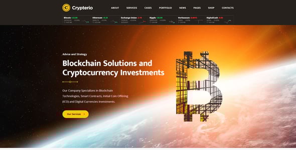 Crypterio - NFT and Crypto Landing Page WordPress Theme