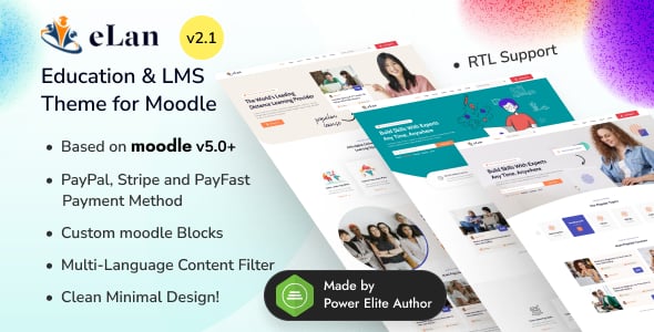 Elan - Moodle 5 Education LMS Premium Theme
