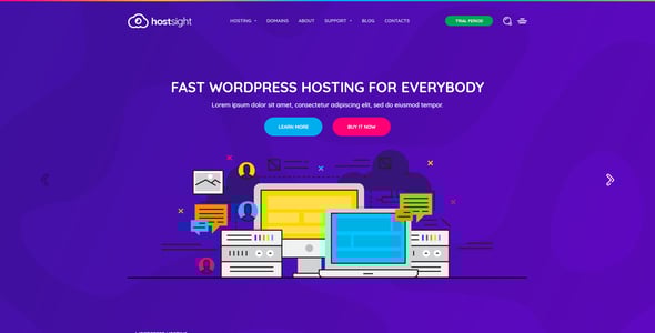 HostSite - Hosting and Technology Website PSD Template