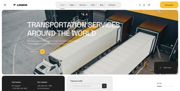 Logico | Transportation & Logistics WordPress Theme