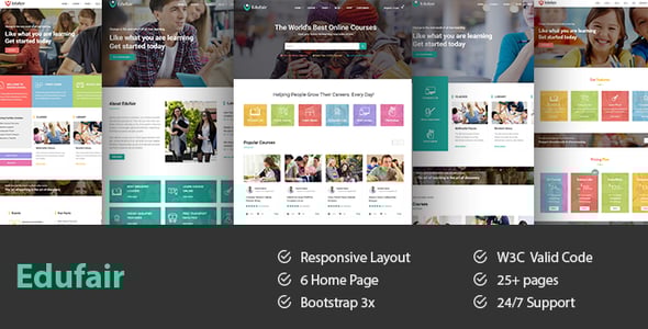 Edufair- Multipurpose HTML Template For Education