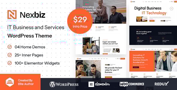 Nexbiz - IT Business and Services WordPress Theme