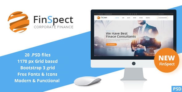 FinSpect - Business PSD Template