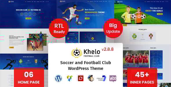 Khelo - Soccer & Sports WordPress Theme