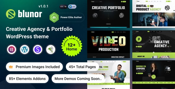 Blunor – Creative Agency & Portfolio WordPress Theme