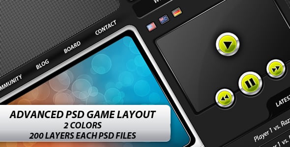 Advanced Game PSD Layout - Clan website