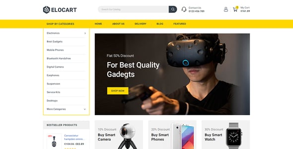 Elocart - Electronics & Tools & Furniture Store OpenCart 3 Responsive Theme
