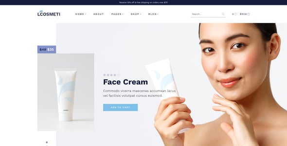L'cosmeti – eCommerce Beauty Shop Template for XD