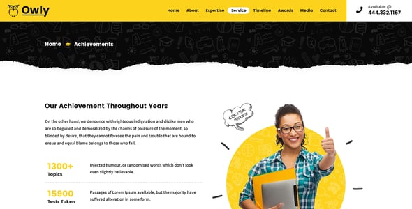 Owly | Tutor PSD Template