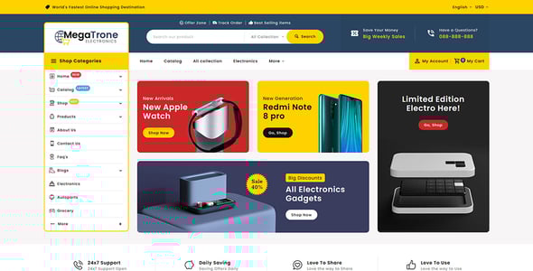 MegaTrone - OpenCart Multi-Purpose Responsive Theme