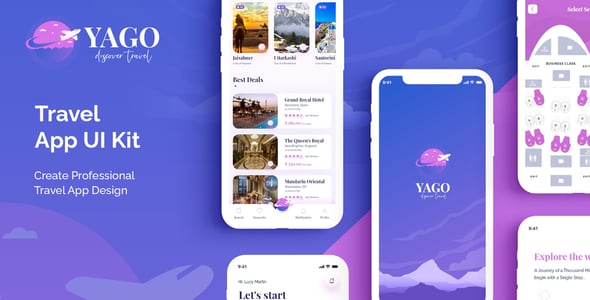YAGO | Travel App UI Kit for Adobe XD