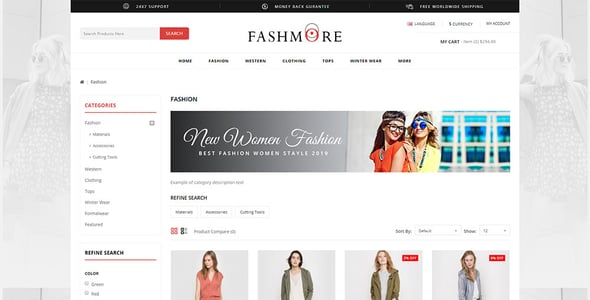 FashMore - Unique Fashion OpenCart Responsive Theme