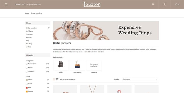 Jouxton - Modern Jewellery Store Prestashop 1.7 & 8.x Responsive Theme