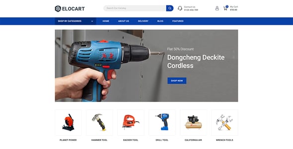 Elocart - Electronics & Tools & Furniture Store OpenCart 3 Responsive Theme