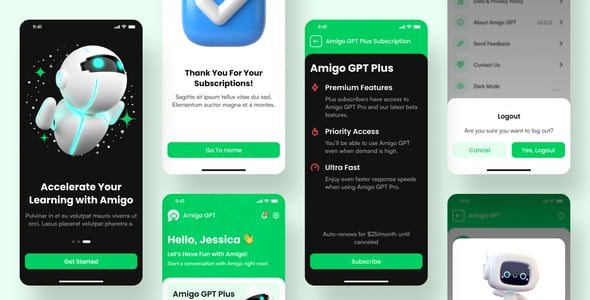 AI Chatbot GPT Mobile App PWA React Template - Amigo Chat GPT