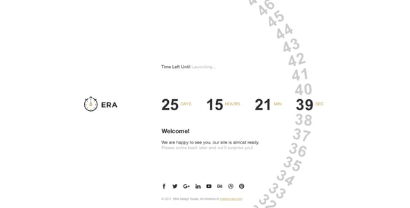 ERA - Animated Coming Soon Countdown Template
