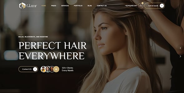 Glamr - Hair Salon & Hairdresser WordPress Theme