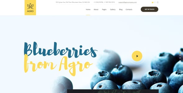 Agro - Agriculture & Organic Food HTML Template Pack