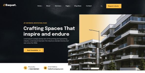 Baquet - Interior & Architecture PSD Template
