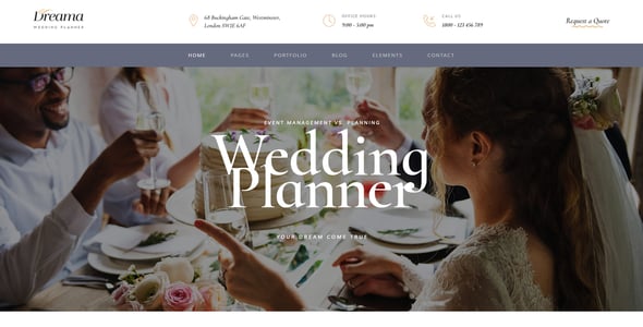 Dreama - Engagement & Wedding Planner WordPress Theme