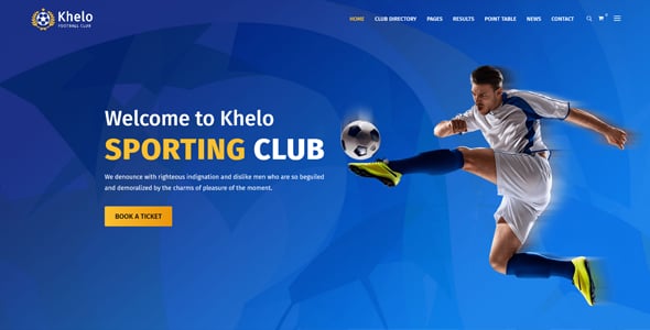 Khelo - Soccer & Sports WordPress Theme