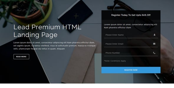 LEAD - Multipurpose Responsive HTML Landing Page