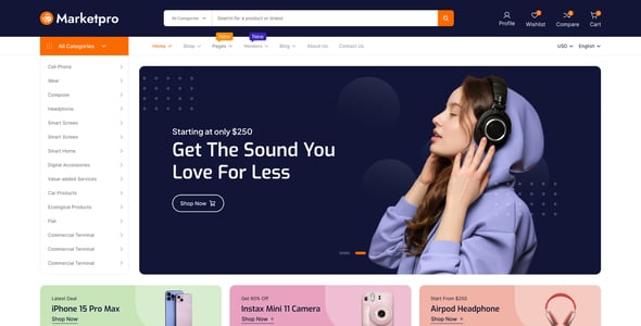 MarketPro - Responsive Angular 19 eCommerce Template Multipurpose