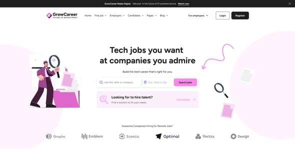 GrowCareer - Job Board & HR Management Figma Template