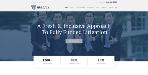 Grerbin- Law Firm and Attorney PSD Template