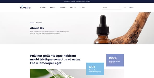 L'cosmeti – eCommerce Beauty Shop Template for XD