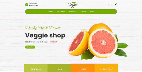 Veggie - OpenCart Multi-Purpose Theme for Organics, Fresh Fruits & Foods
