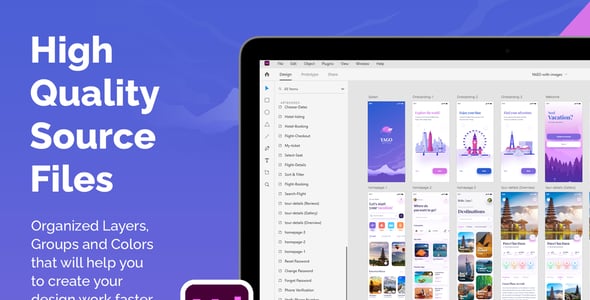 YAGO | Travel App UI Kit for Adobe XD