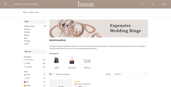 Jouxton - Modern Jewellery Store Prestashop 1.7 & 8.x Responsive Theme