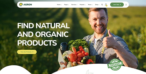 Agron - Agriculture & Organic Farm WordPress Theme