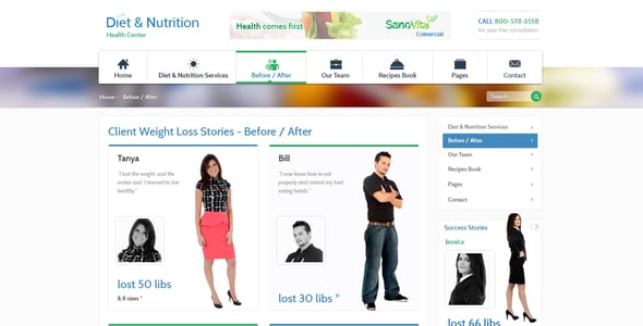 Diet & Nutrition Health Center – PSD Template