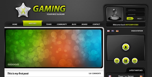 Advanced Game PSD Layout - Clan website