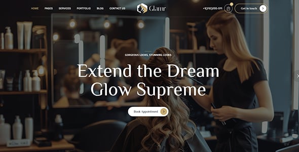 Glamr - Hair Salon & Hairdresser WordPress Theme