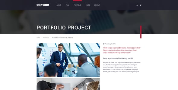 Crew — Business, Corporate Portfolio & Blog PSD Template